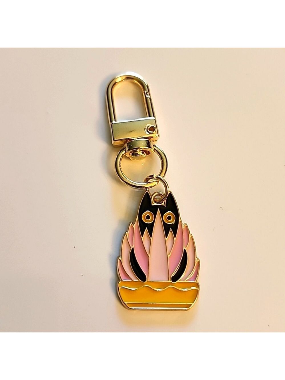 Mischievous CAT  ZIPPER Pull purse charm   Charm bracelet Lobster claw EO